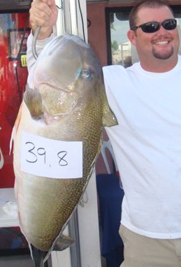 Golden Tile Fish--This one was the winner in the local Keys 2007 Deep Drop Tournament at 39.8 lbs.